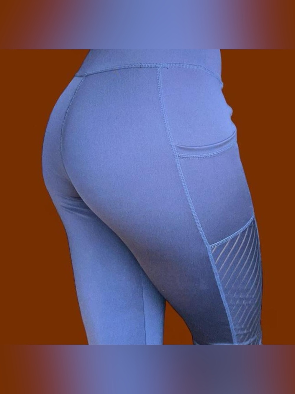 Navy High-Waist Pocket Capri Leggings